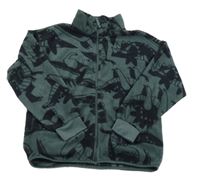 Khakišedá fleecová prepínaci mikina s dinosaurami H&M