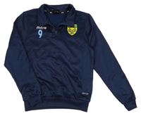 Tmavomodrá thermo futbalová mikina so znakom mitre
