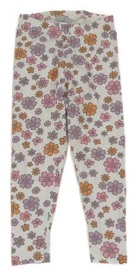 Smotanové kvetované legíny Kiki&Koko