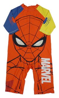 Červeno-žluto-tmavomodrý UV overal se Spider-manem George