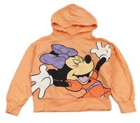 Broskvová mikina s Minnie a kapucí Disney
