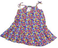 Modré kvetované ľahké šaty Primark