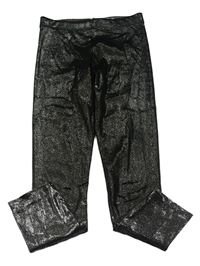 Černé třpytivé legíny H&M