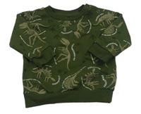 Khaki mikina s kostrami dinosaurů Primark