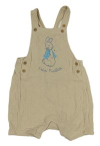 Béžové mušelínové laclové kraťasy s Peter Rabbit M&S