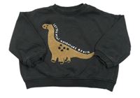 Čierna mikina s dinosaurom H&M