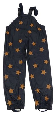 Tmavomodré nepromokavé laclové kalhoty s hvězdami Topolino