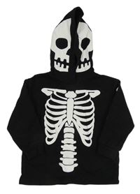 Černá mikina s kostrou a kapucí H&M