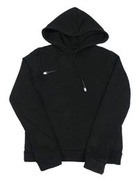 Černá mikina s pruhy a kapucí