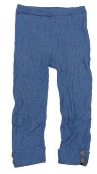 Modré melírované žebrované pletené tepláky Matalan