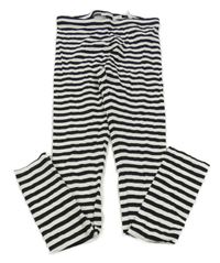 Čierno-biele pruhované legíny Name it