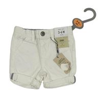 Nové - Bílé plátěné chino kraťasy Denim Co.