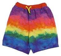 Farebné batikované plážové kraťasy Next