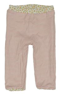 Růžovo-bílé pruhované oboustranné tepláky Baby Boden