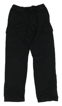 Černé jogger cargo rifle Mango