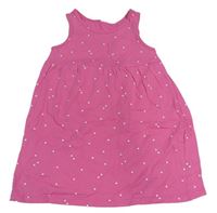 Ružové vzorované bavlnené šaty s vreckom H&M