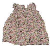 Růžovo-červeno-bílá květovaná lehká tunika Primark