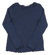 Tmavomodré rebrované tričko zn. Alive