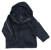 Tmavomodrá šušťáková jarná bunda s kapucňou Liegelind