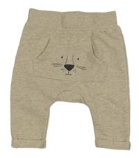 Béžové melírované ľahké tepláky Topomini