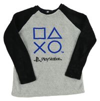 Sivo-čierne chlpaté pyžamové tričko s PlayStatiton Primark