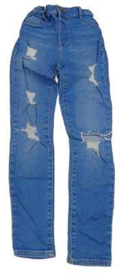 Modré skinny rifle s prošoupáním River Island