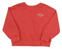 Červená crop mikina s nápisom Primark