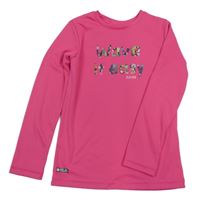 Růžové UV triko s nápisem Olaian