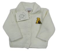 Nové - biely prepínaci sveter s Púem