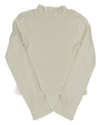 Smotanové crop rebrované tričko C&A