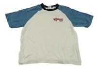 Bielo-modré tričko s nápisom Zara