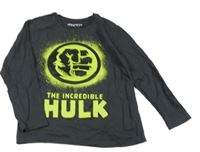 Tmavosivé tričko s 3D nápisom Marvel