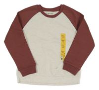 Nové - smetanovo-vínová mikina Primark