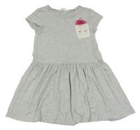 Sivé melírované šaty s jednorožcom H&M