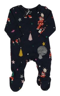 Tmavomodrý overal s obrázkami M&S