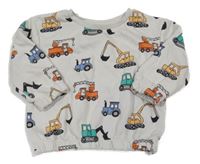 Šedá mikina s bagry Primark
