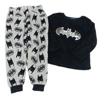 Černo-šedé plyšové pyžamo - Batman Primark