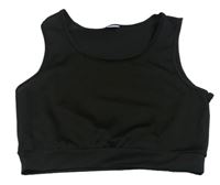 Čierny športový crop top
