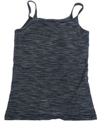Tmavomodro-sivý melírovaný top H&M