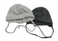 2set - 2x šedá čepice 