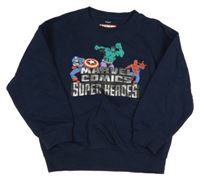 Tmavomodrá mikina so superhrdinami  M&S