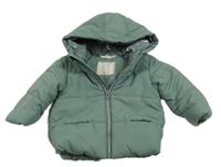 Zelená šušťáková zimná bunda s kapucňou John Lewis