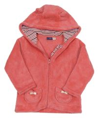 Ružová plyšová prepínaci mikina s kapucňou Lupilu