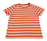 Růžovo-červené pruhované tričko Primark