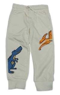 Bílé tepláky s diny Primark