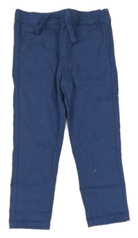 Šedomodré plátenné chino nohavice Dunnes Stores