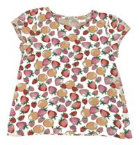 Béžové tričko s ovociem H&M