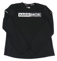 Čierne športové tričko s logom Karrimor