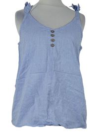Dámský světlemodrý plátěný top Dorothy Perkins 