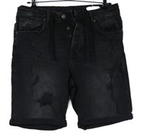Pánské tmavošedé riflové kraťasy s prošoupáním Denim vel. 34
